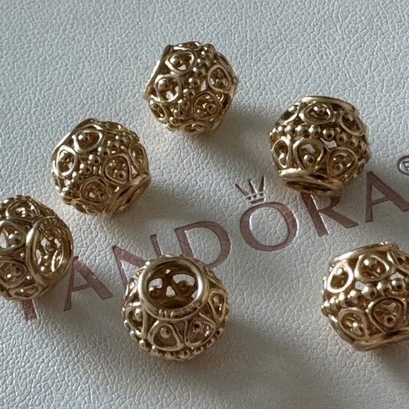 ‼️🤶 One (1) Authentic Pandora 14K Gold Gilded Cage Charm #750458 I have 6 🎄 - Picture 6 of 7